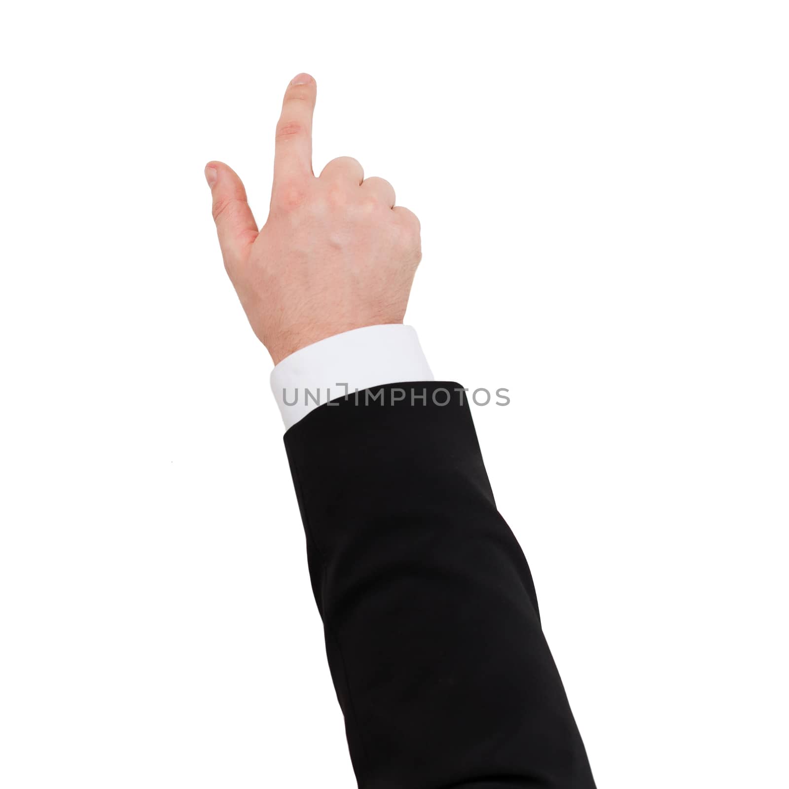 close up of businessman pointing to something by dolgachov