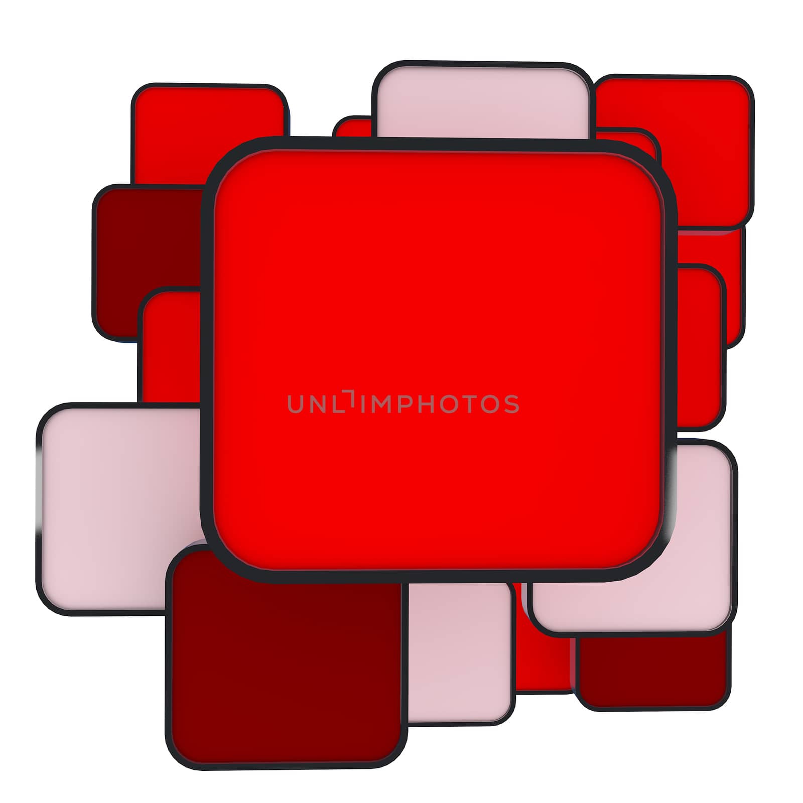 blank abstract red box by sumetho