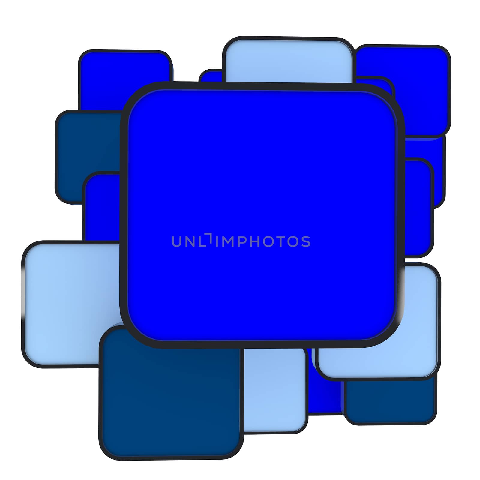 blank abstract blue box by sumetho