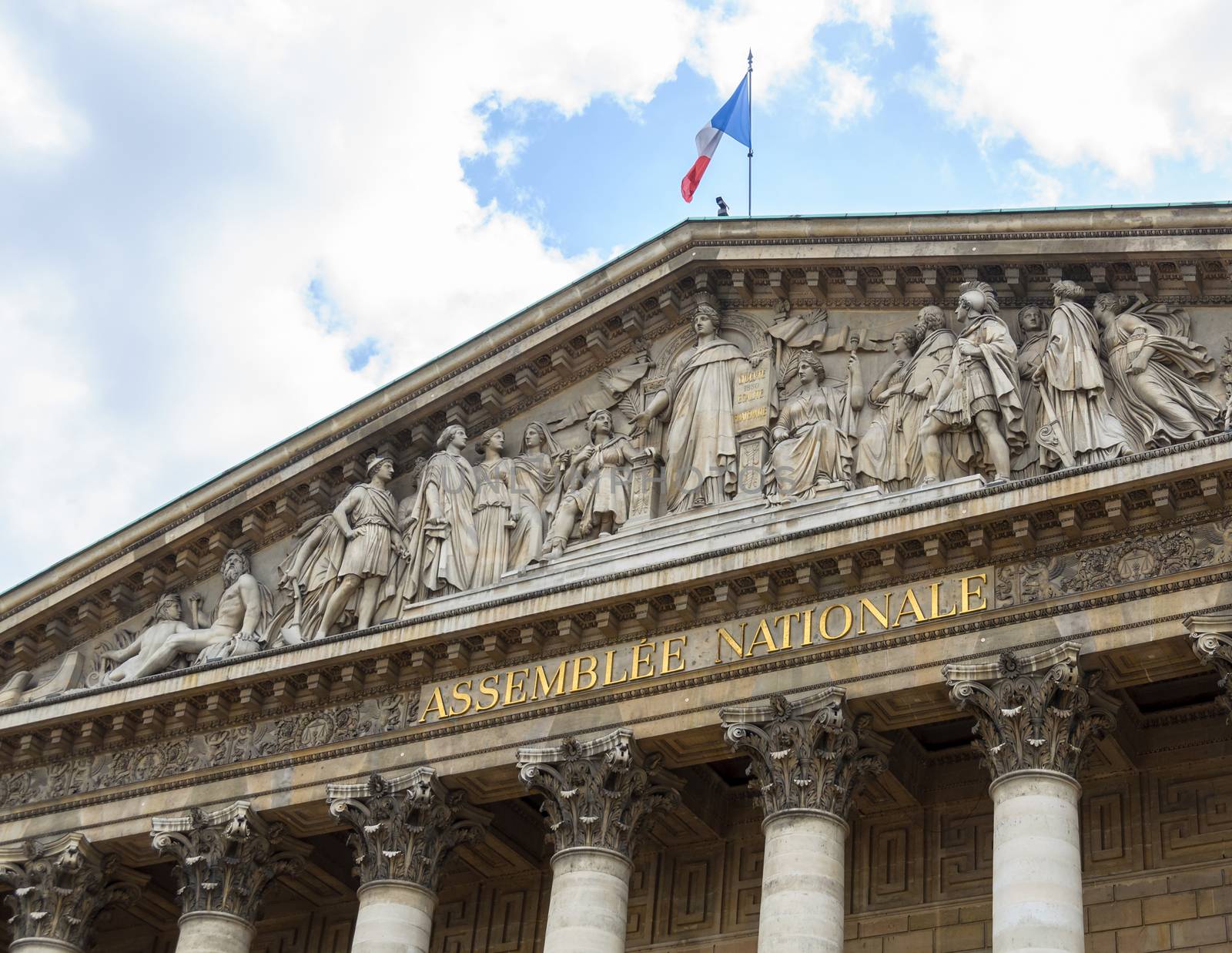 The Assembl��e Nationale building in Paris, France