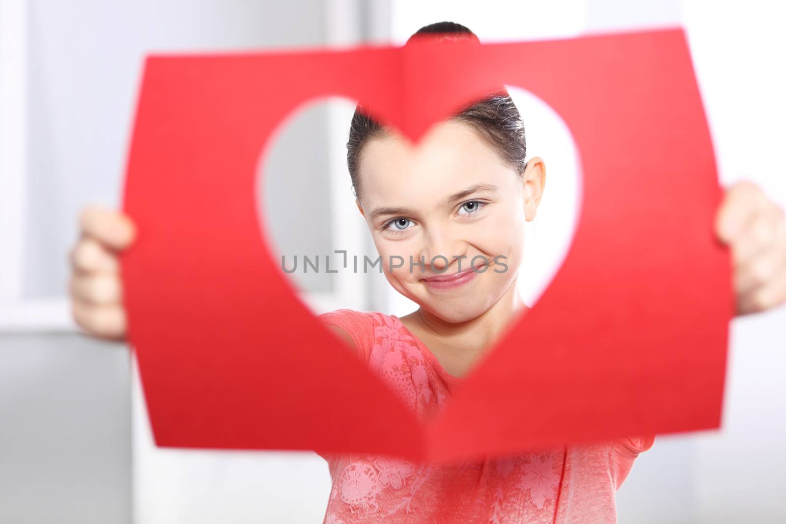 Girl with a Valentine's card