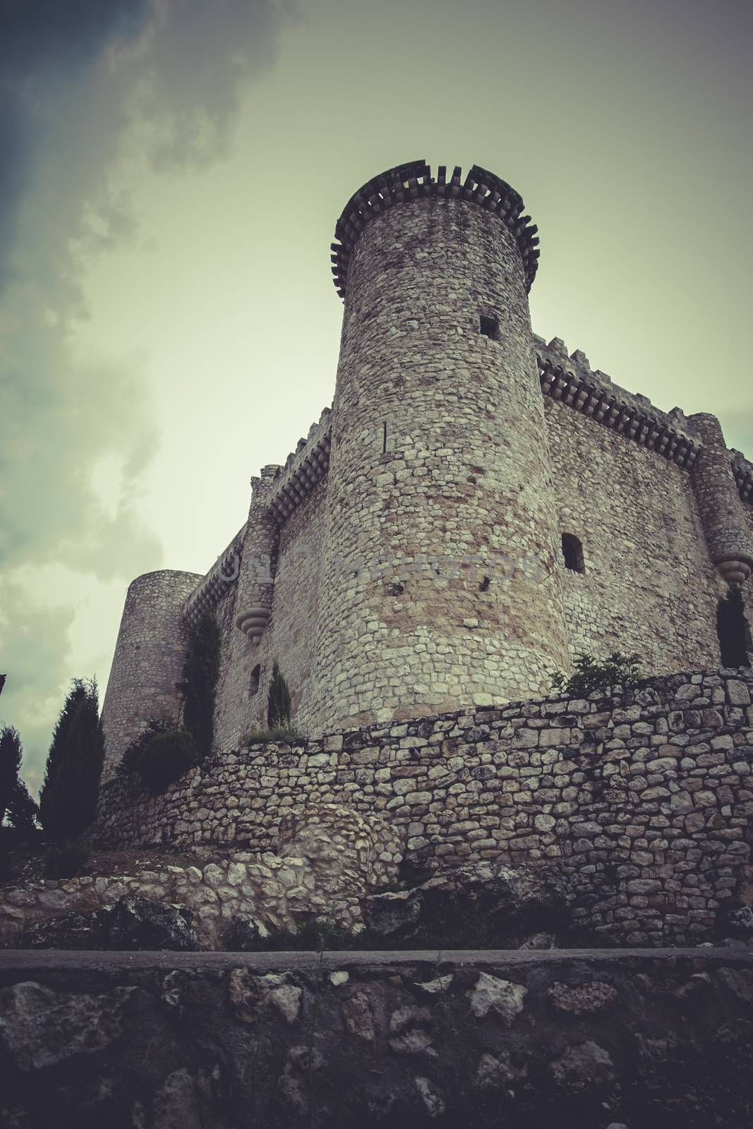 Medieval castle, spain architecture