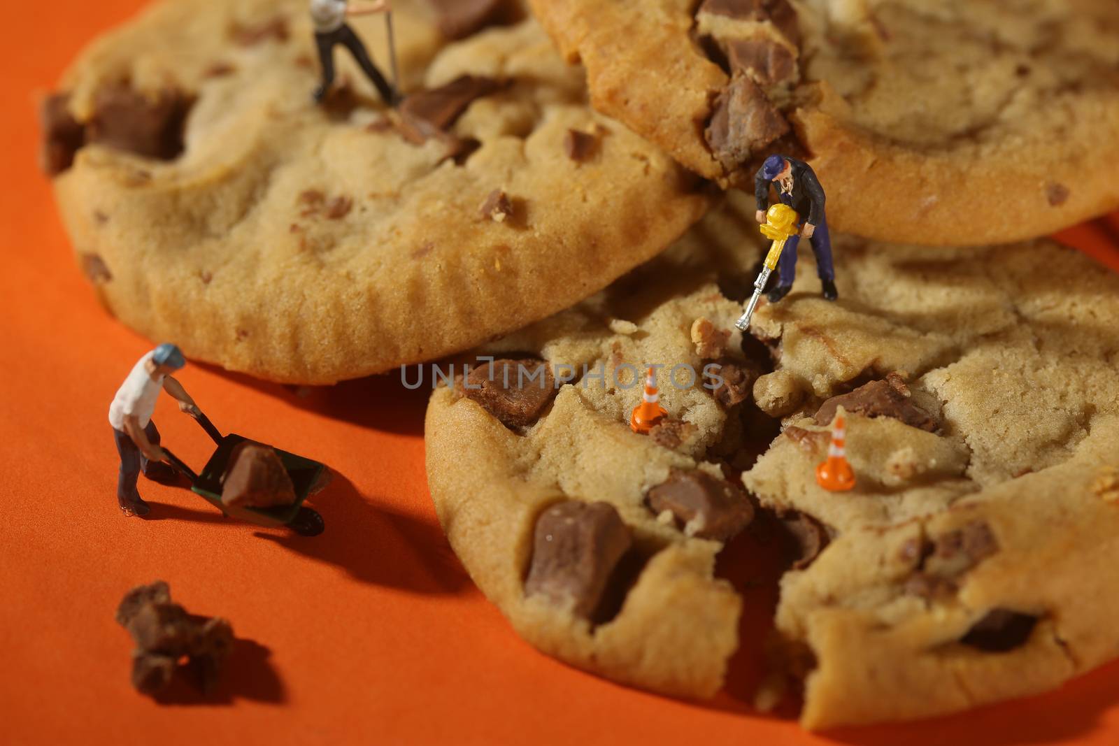  Plastic People Working on Chocolate Chip Cookies by tobkatrina