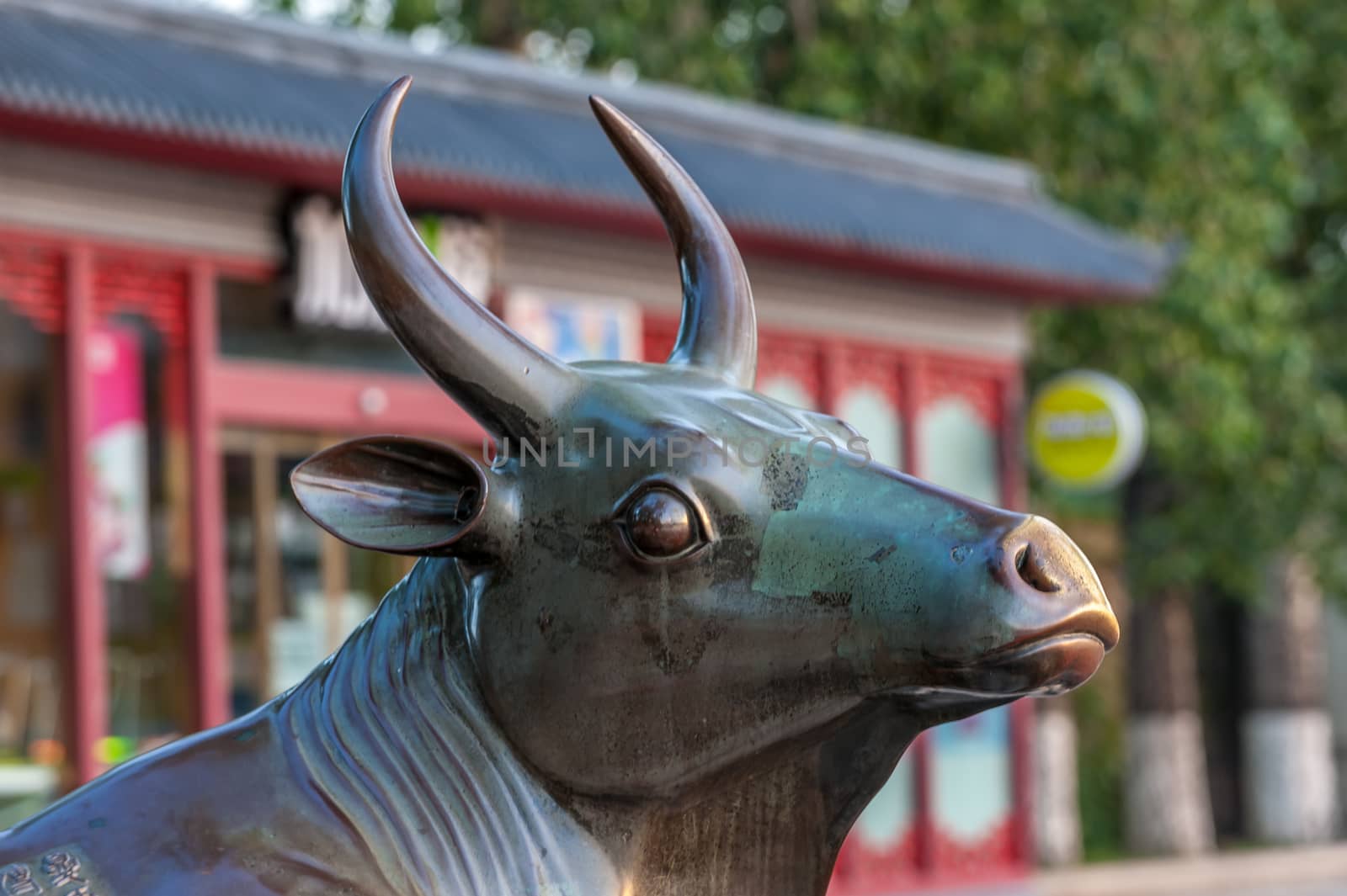 The bull in Summer Palace of Beijing, China.