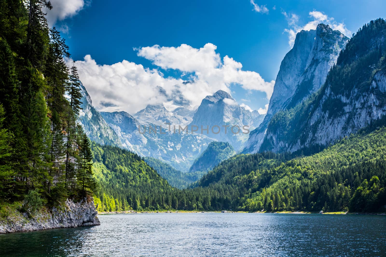 Beautiful lake in high mountains Alps Austria