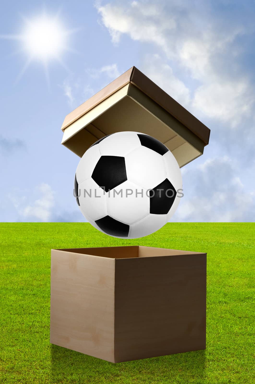 Soccer in open box  by pixbox77