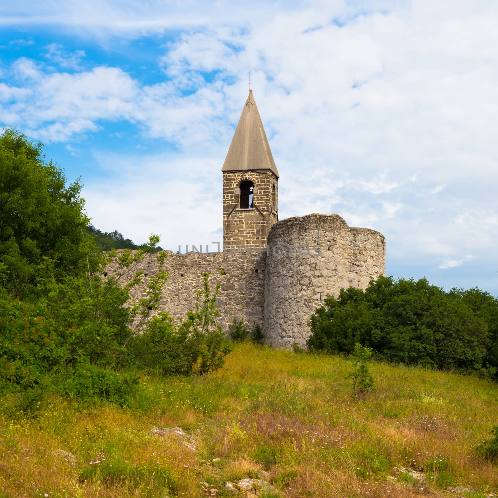 Church of the Holy Trinity, which contains famos late-medieval Danse Macabre fresco. Slovenia, Europe.