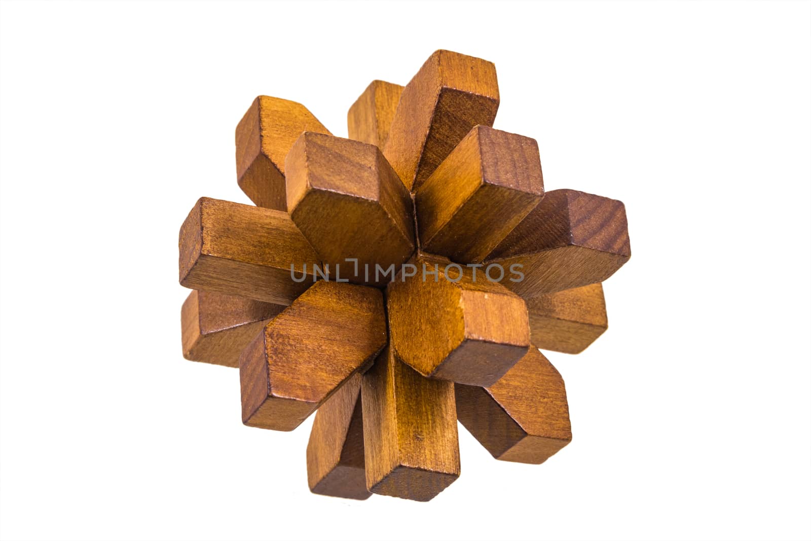 Wooden assembled flower shaped puzzle game by huntz