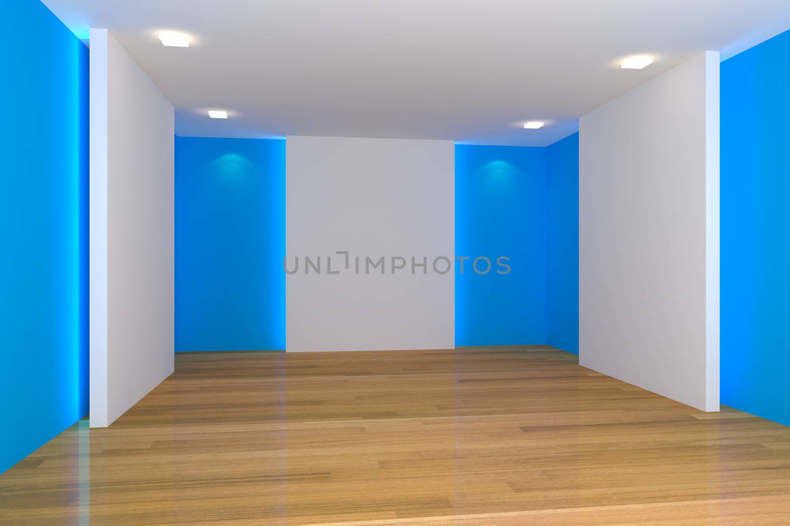 blue empty room by sumetho