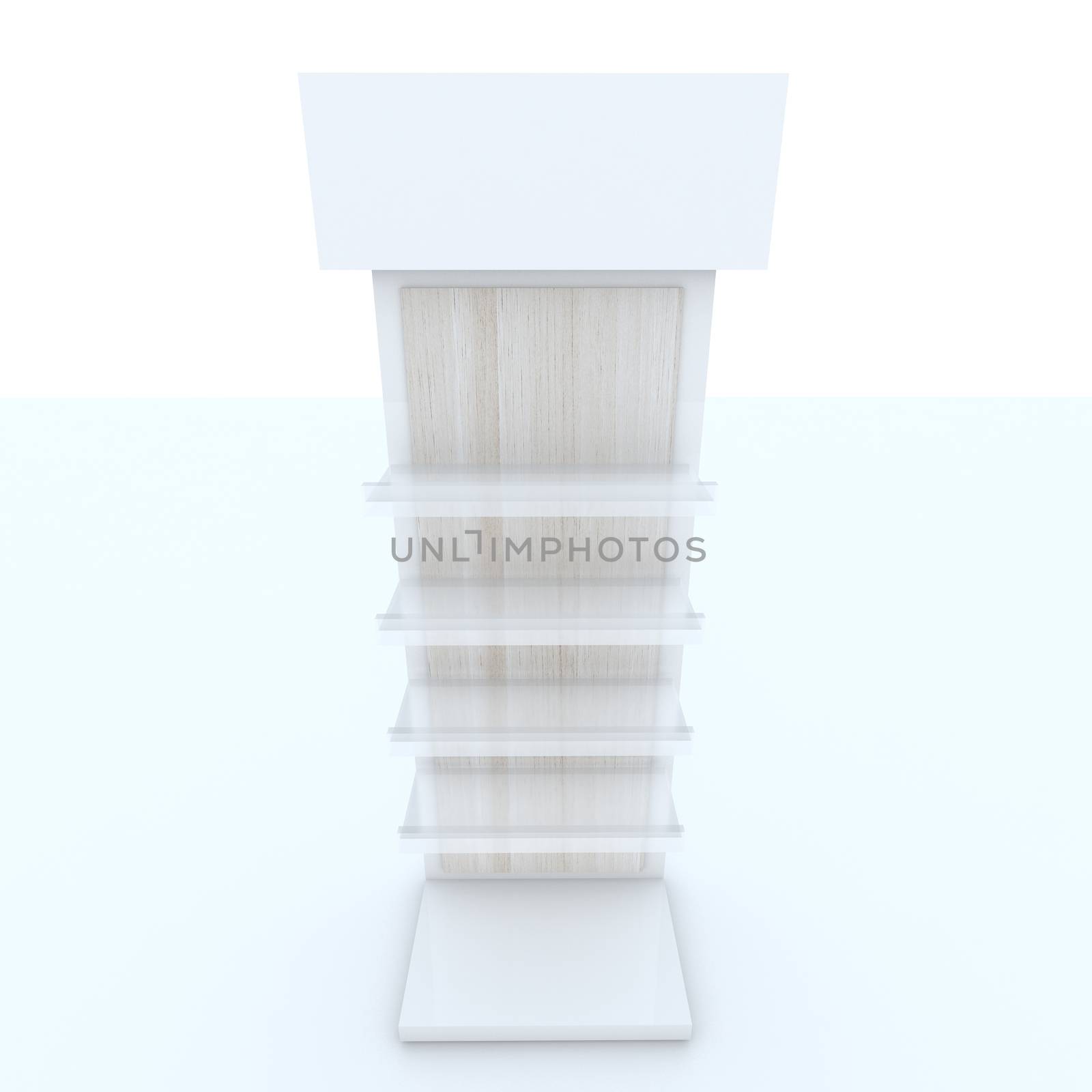 white shelf on white background by sumetho