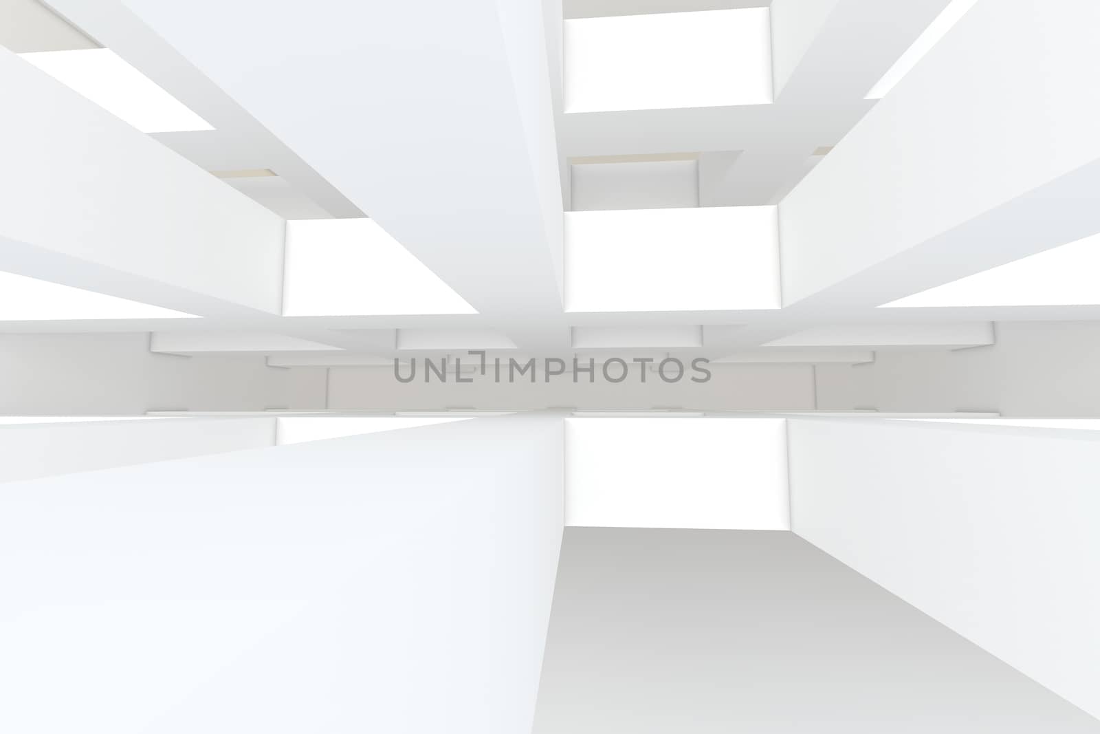 Abstract white empty room