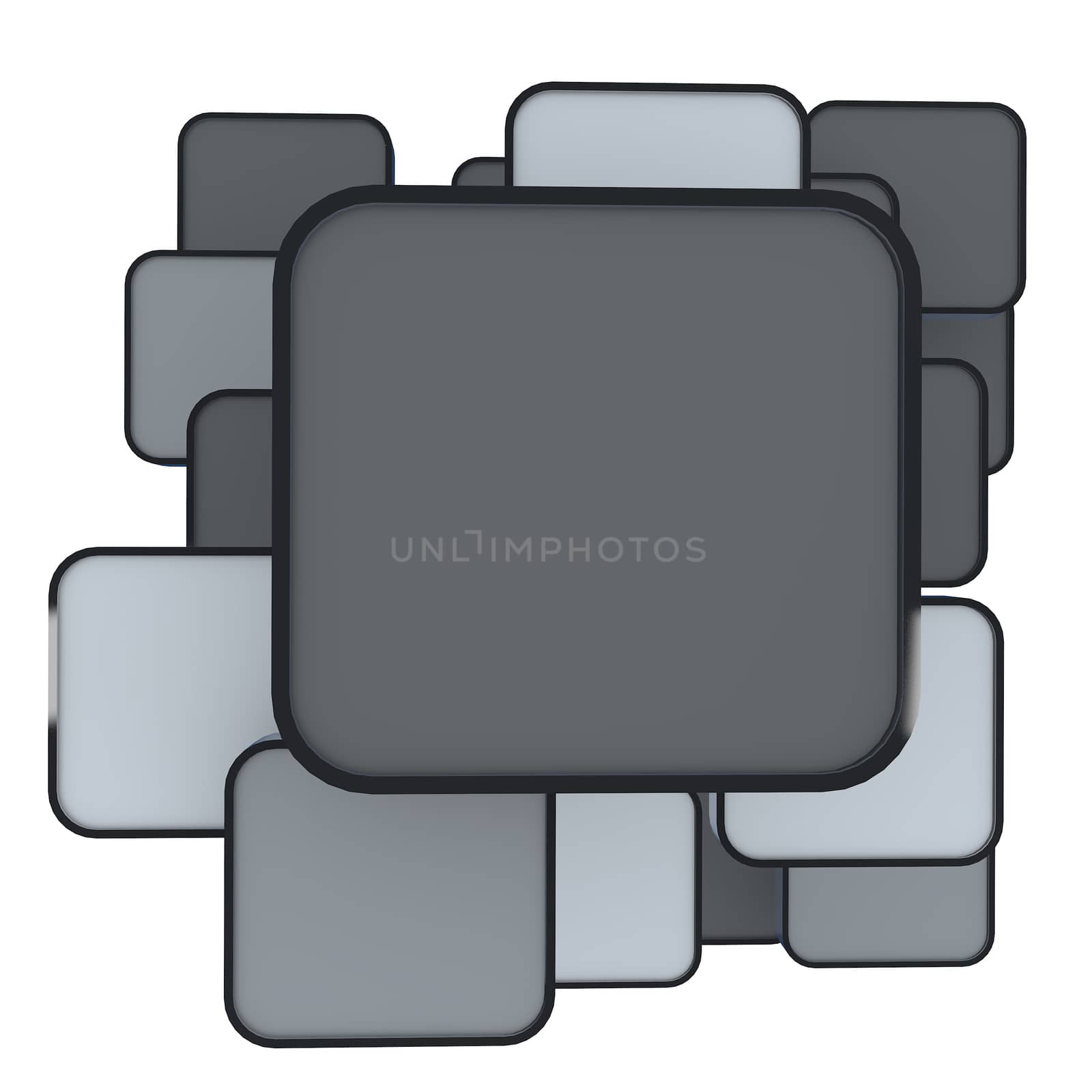 blank abstract  gray box by sumetho