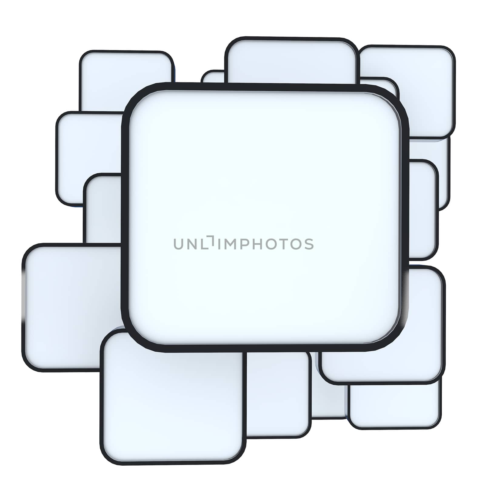 blank abstract white box by sumetho