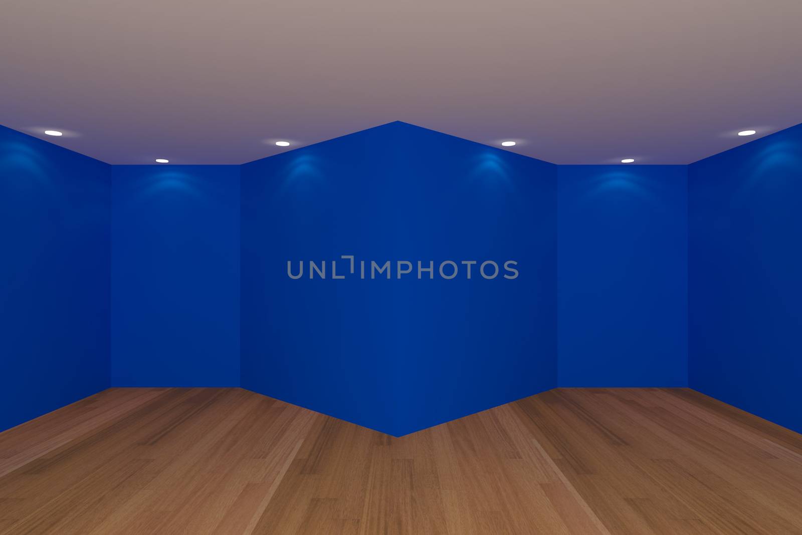 blue empty room by sumetho