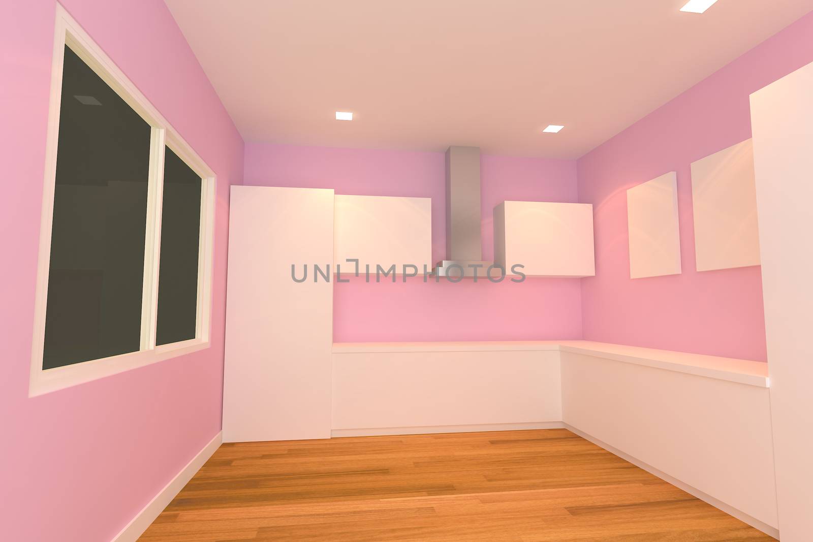 pink kitchen room by sumetho