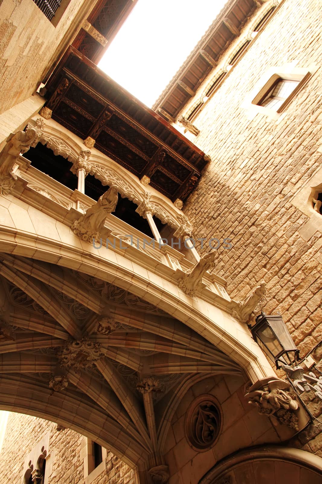 Gothic Architecture in Barcelona, Spain, Europe.