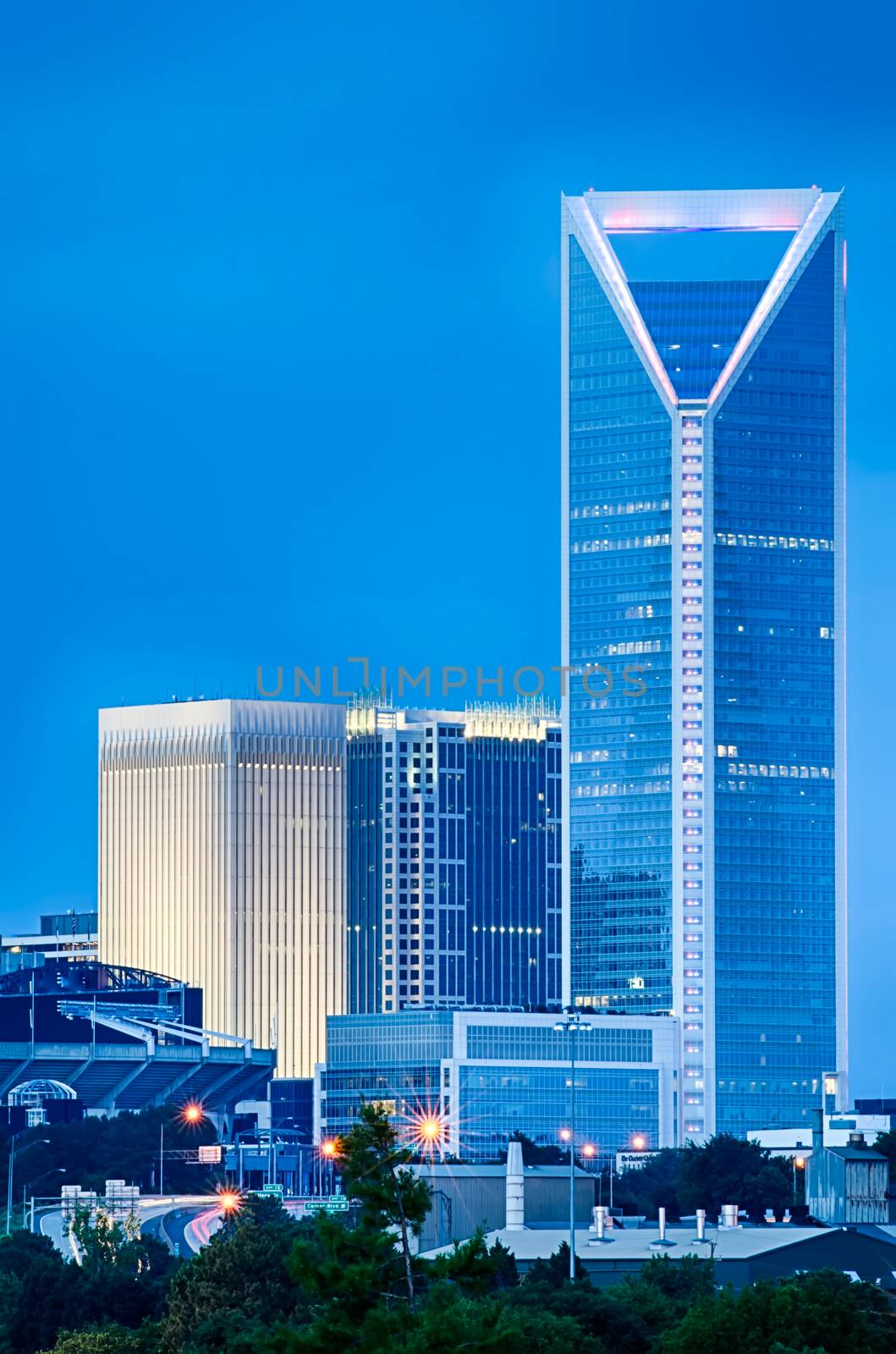 looking at charlotte the queen city financial district from a di by digidreamgrafix