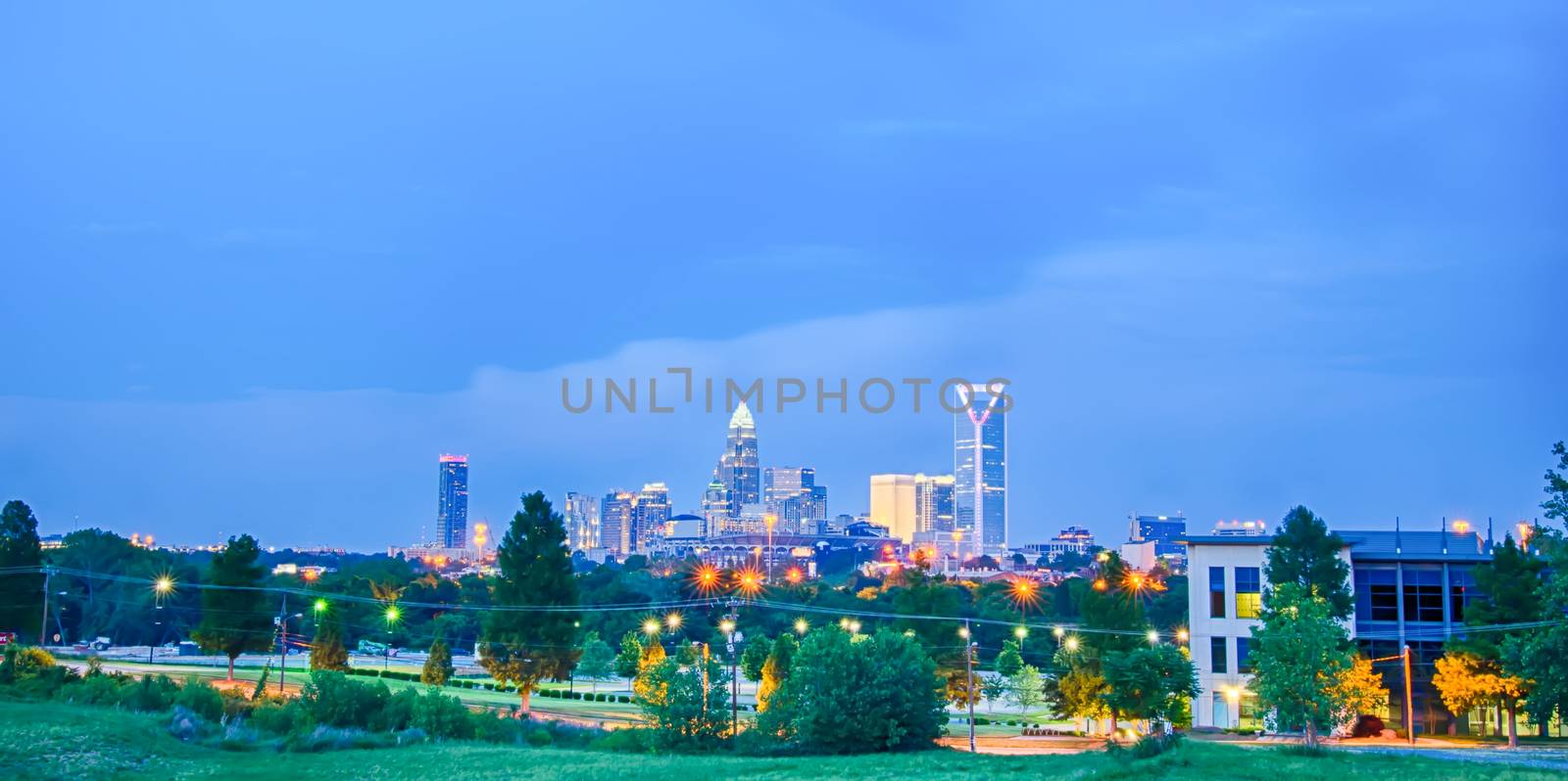 looking at charlotte the queen city financial district from a di by digidreamgrafix