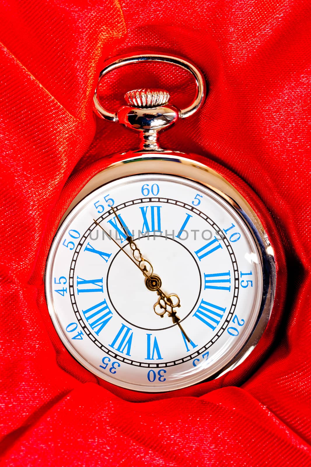 beautiful retro pocket watch in a box