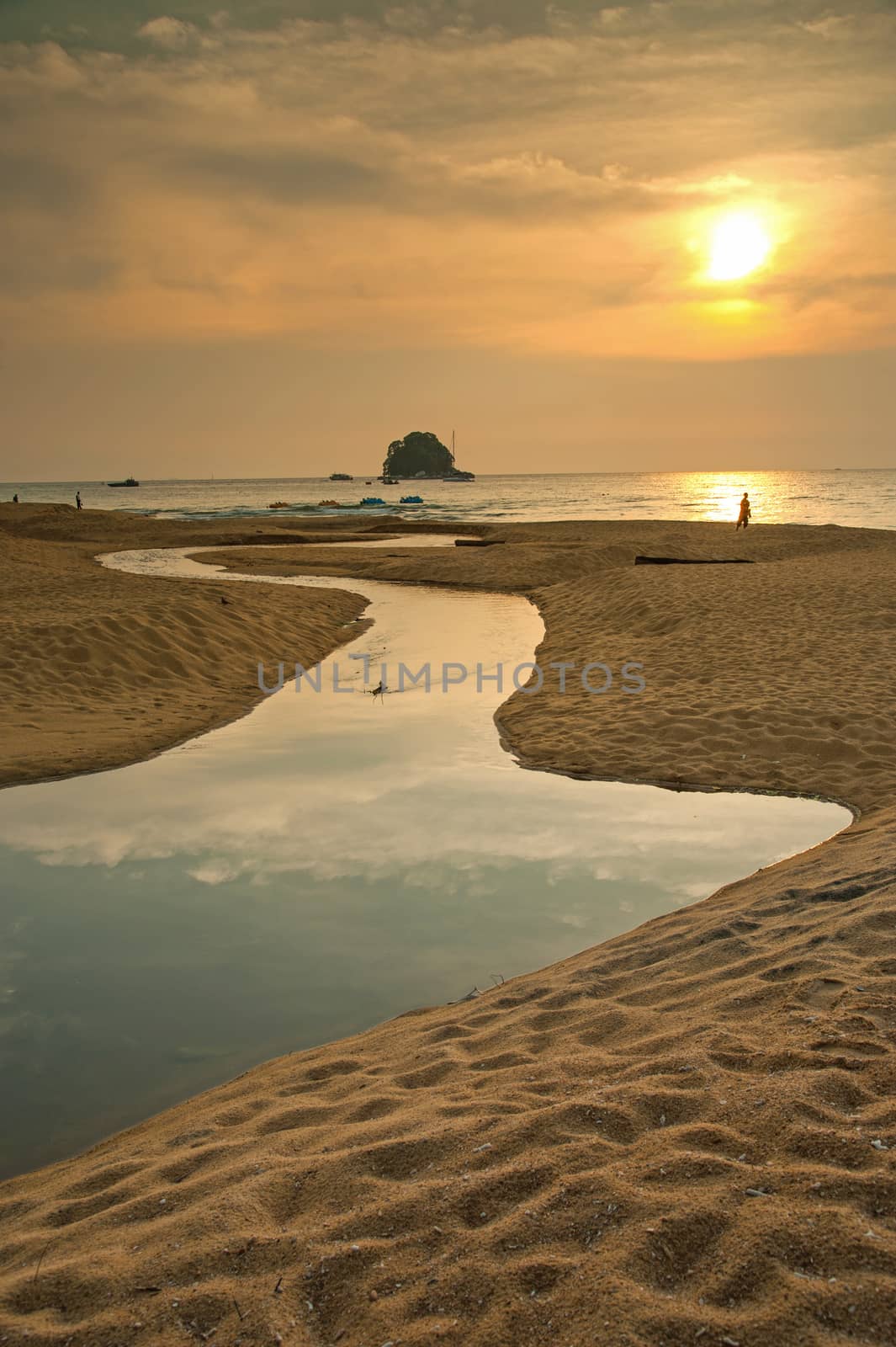 Sunset in Tioman island, Malaysia by think4photop