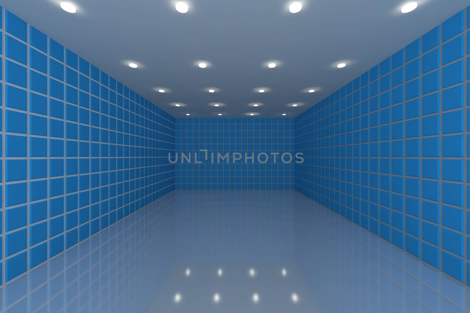 blue tile wall by sumetho