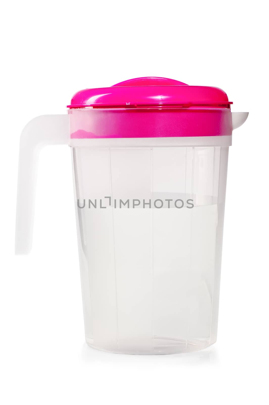 plastic transparent jug of drinking water