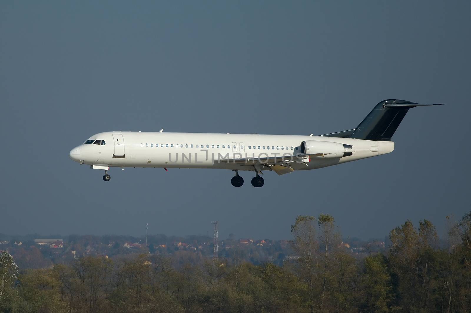 Crosswind landing of a plane