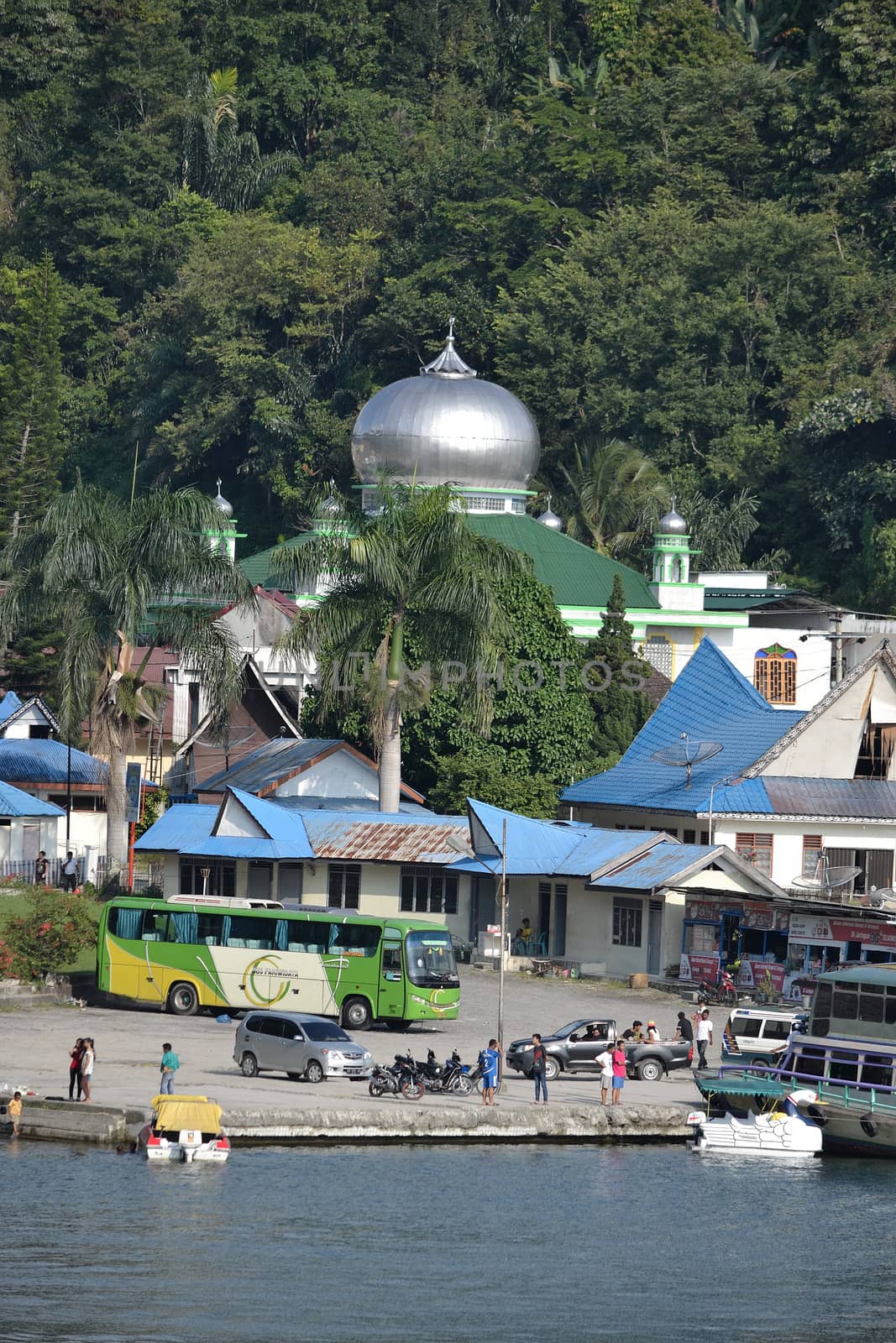 scenery of toba lake at medan, north sumatera-indonesia