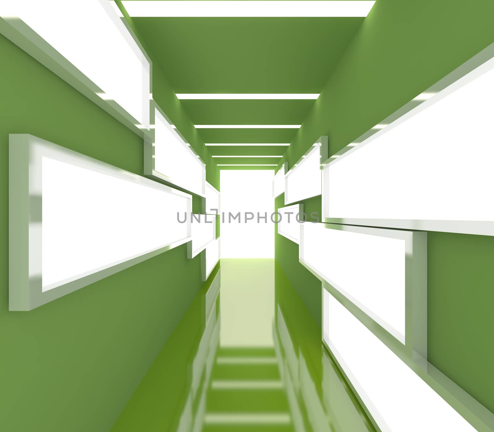 Abstract green interior rendering by sumetho