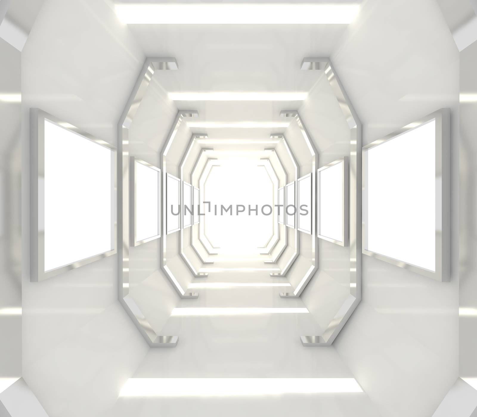 Future White Empty Room by sumetho