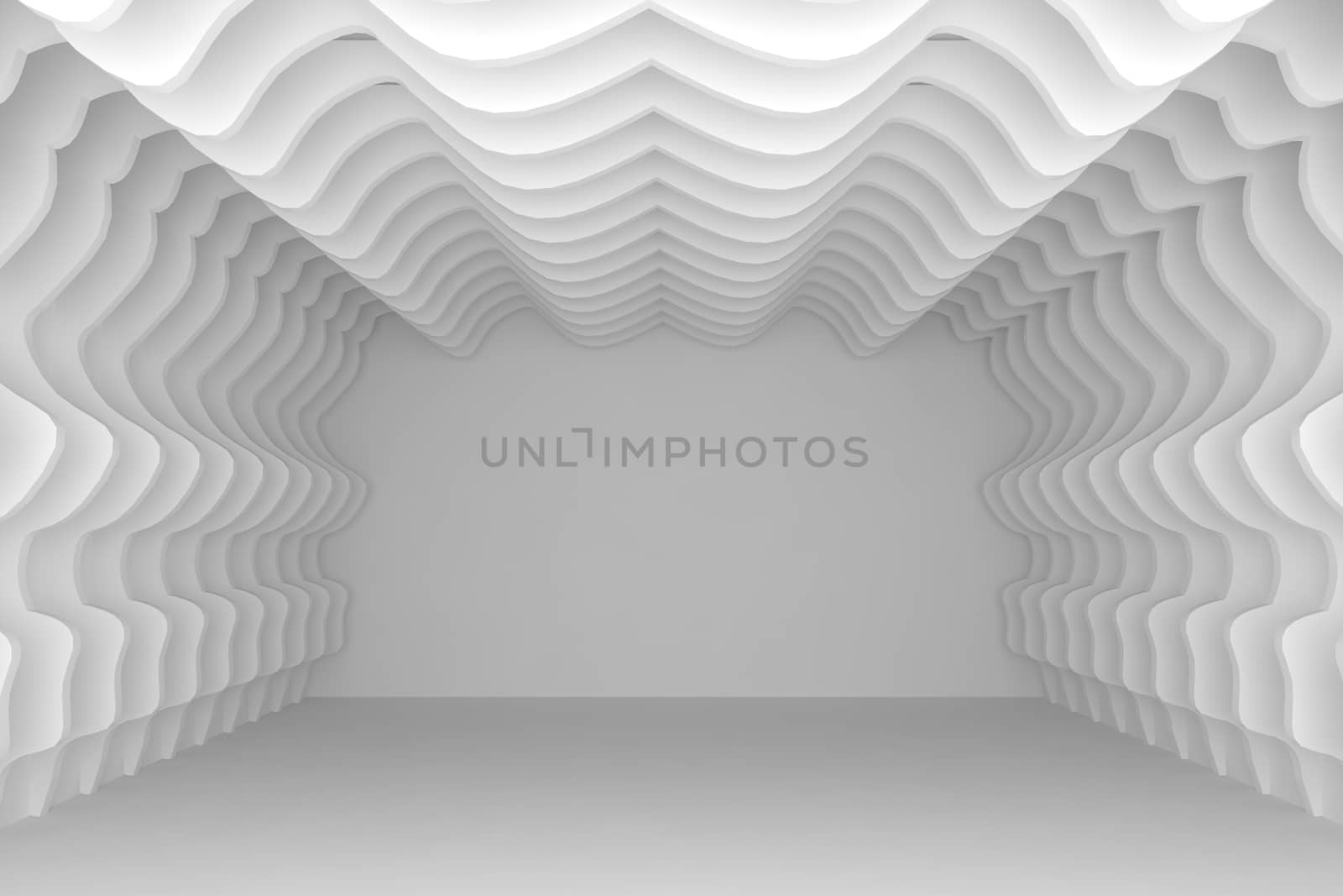 Abstract white curve wall  by sumetho