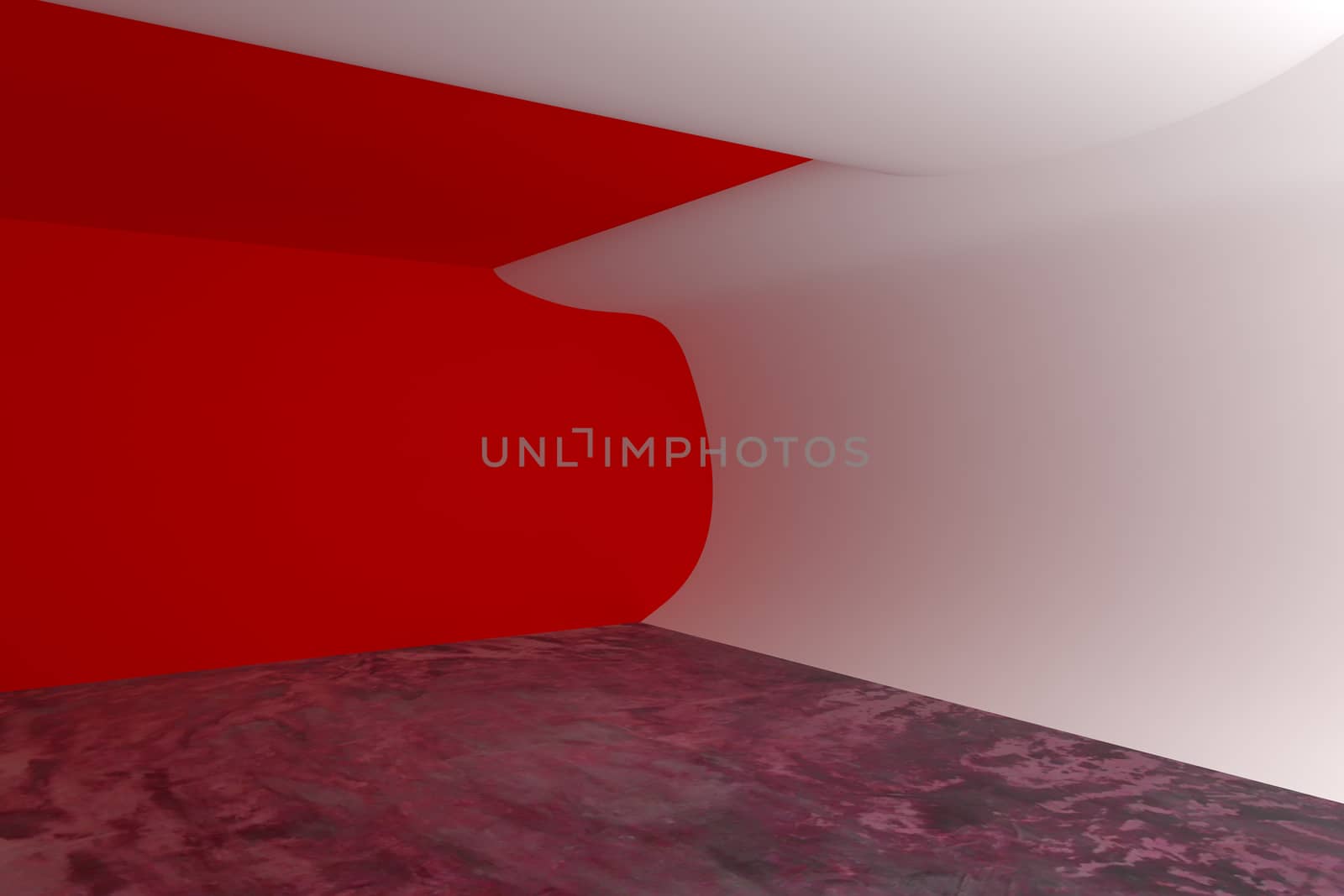 Abstract red curve wall by sumetho