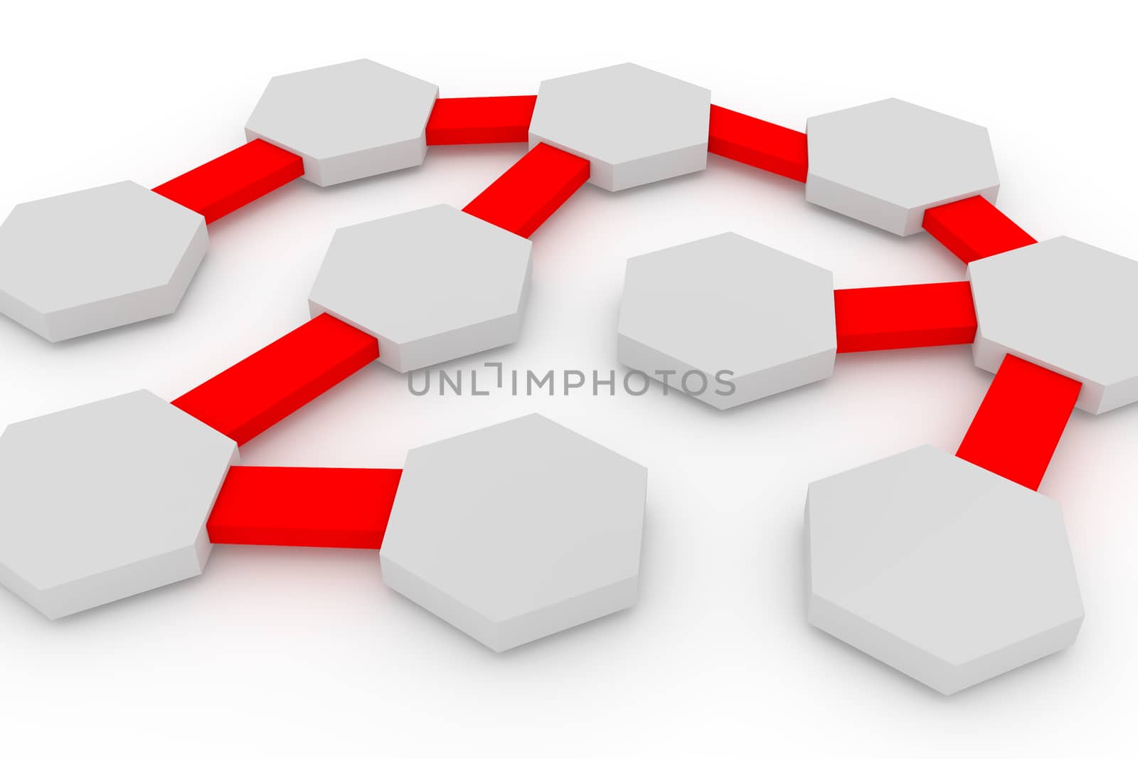  3d image of connection business 