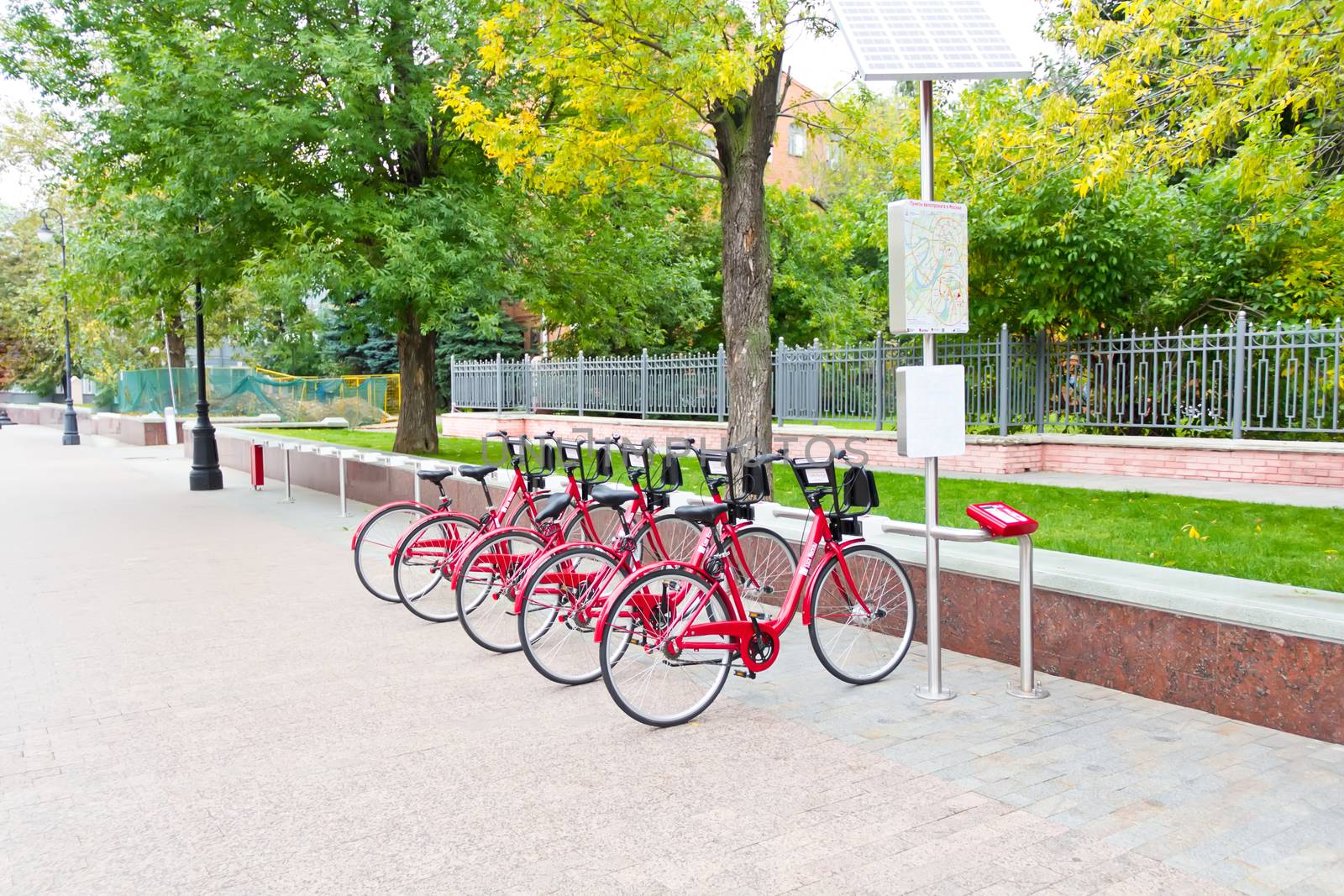 Photo of the bicycle parking in Moscow