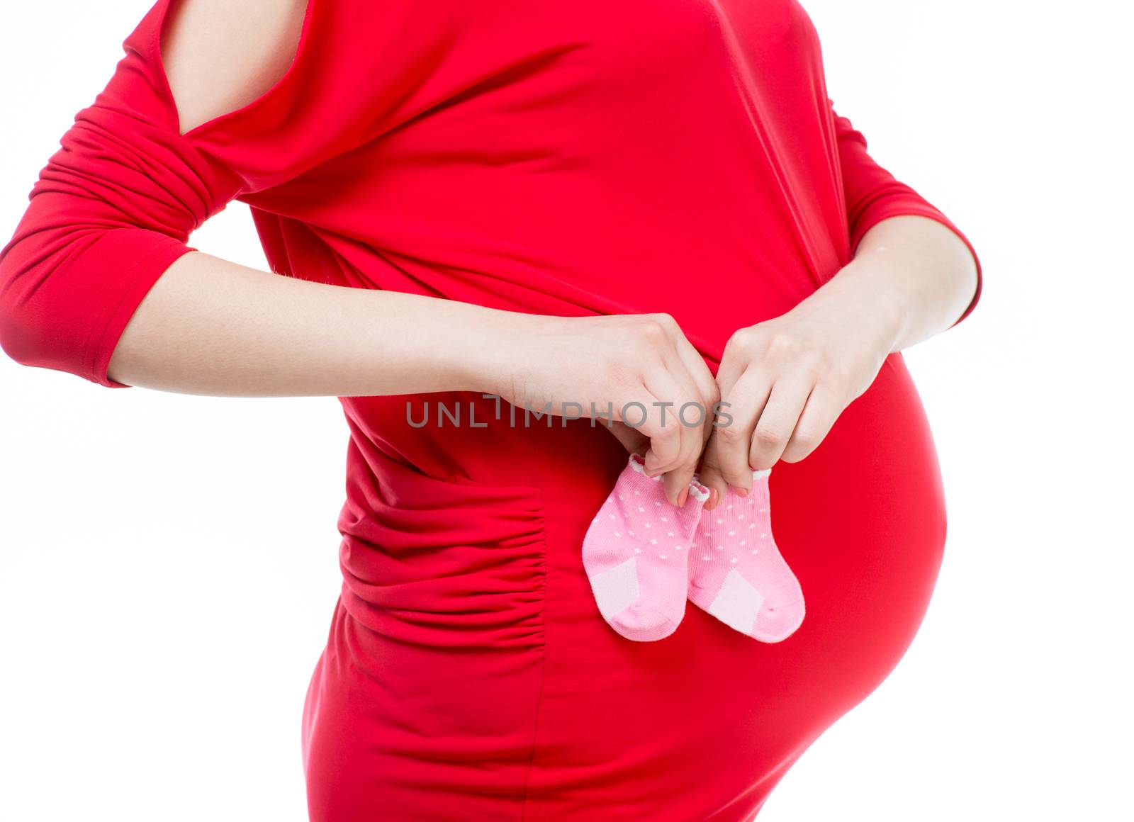 Pregnant girl with socks by GekaSkr