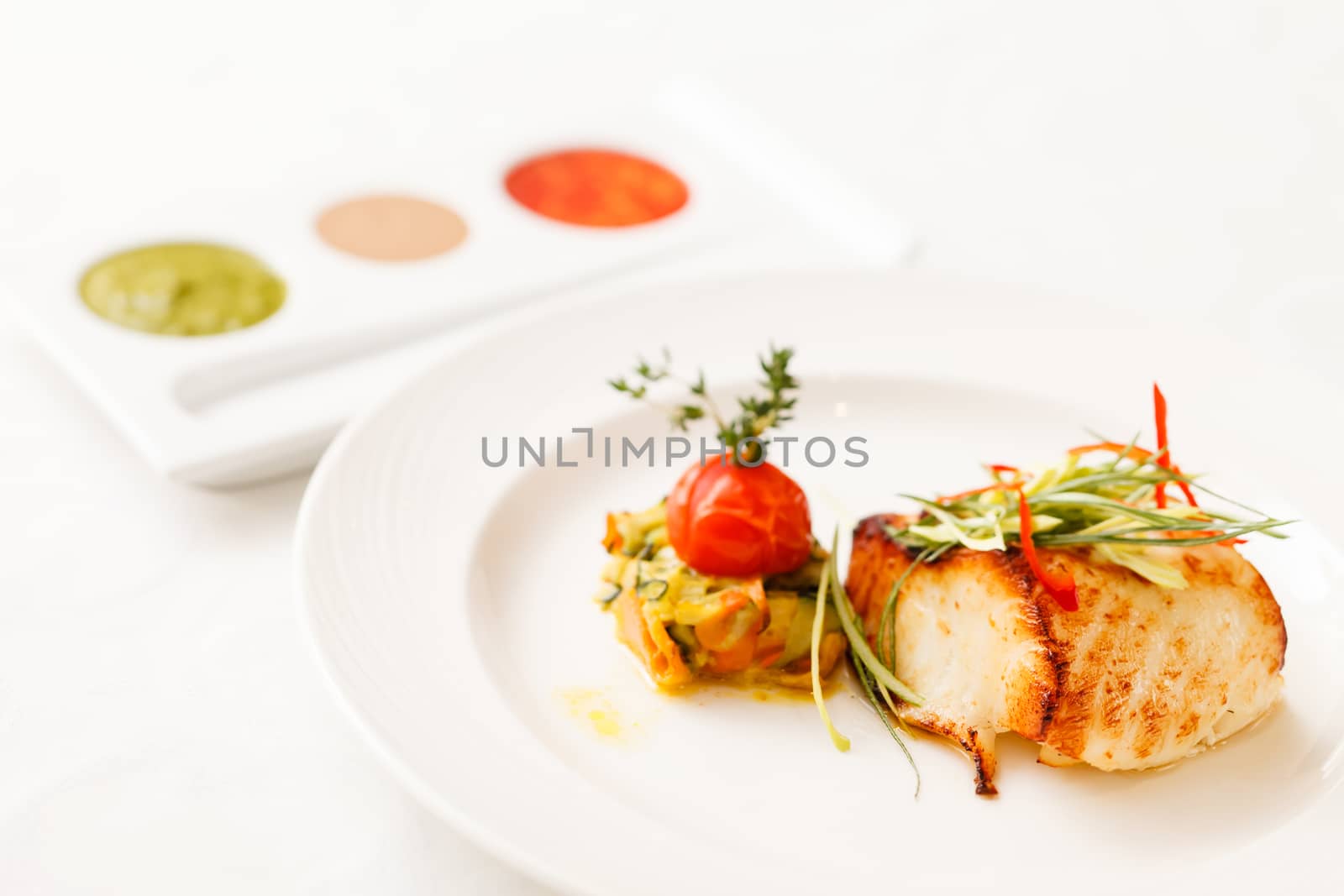 grilled fish with vegetables by shebeko