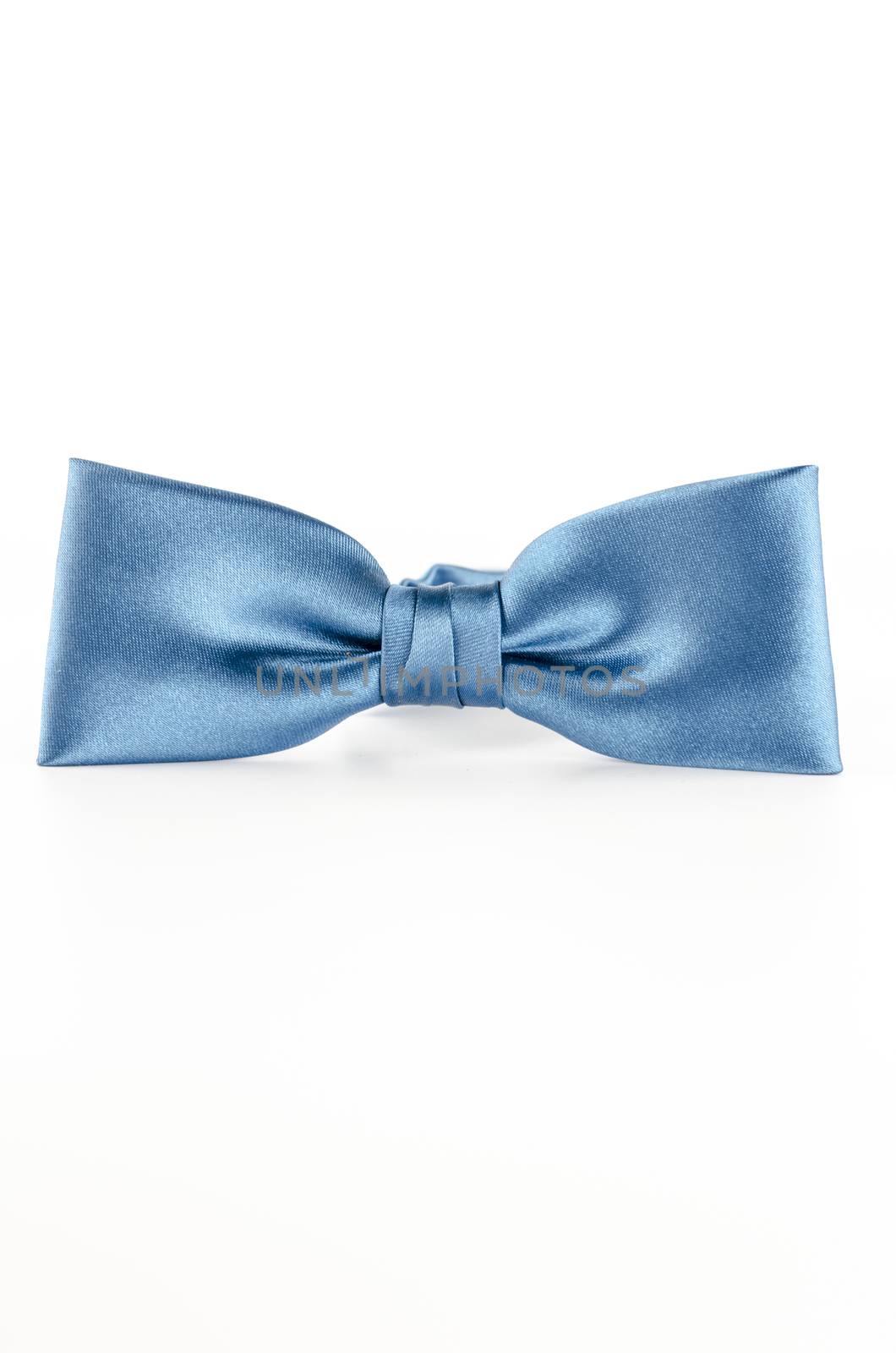 blue bow tie on a white background