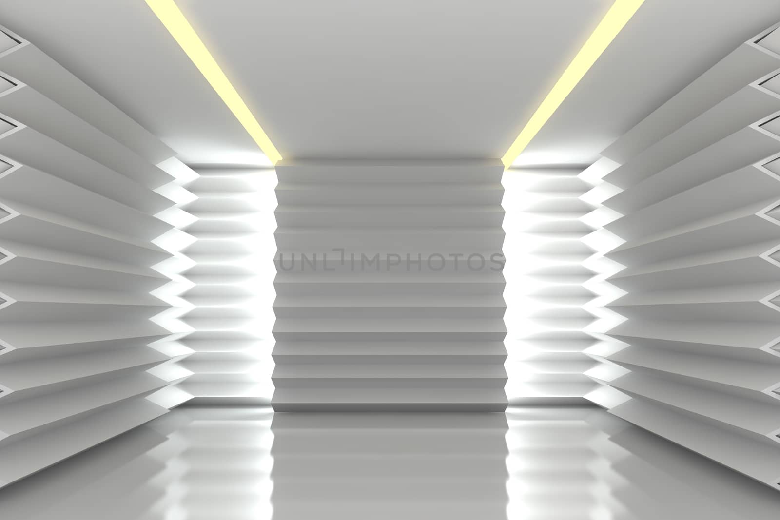 Abstract white wall in empty room by sumetho