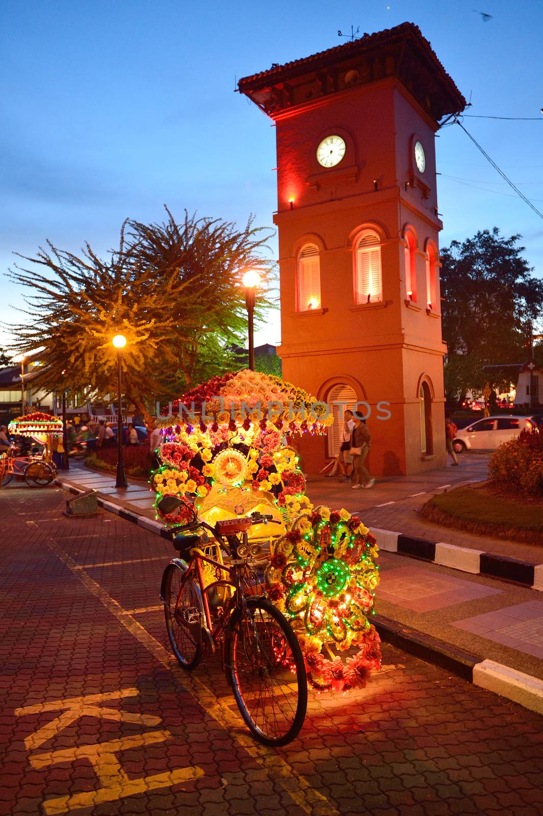 MALACCA, MALAYSIA - MAY 19: A view of Christ Church & Dutch Squa by think4photop