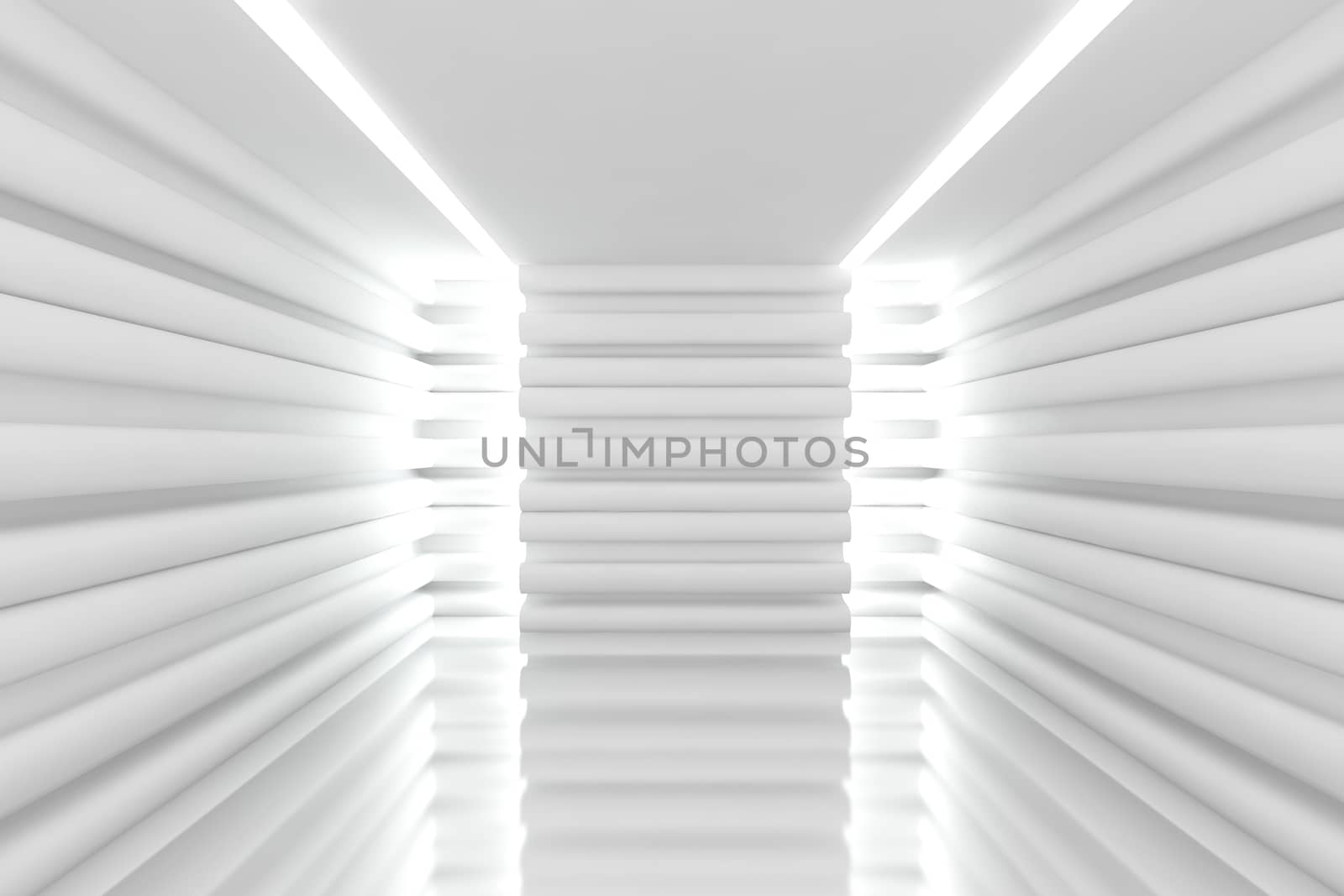 Abstract white empty room  by sumetho