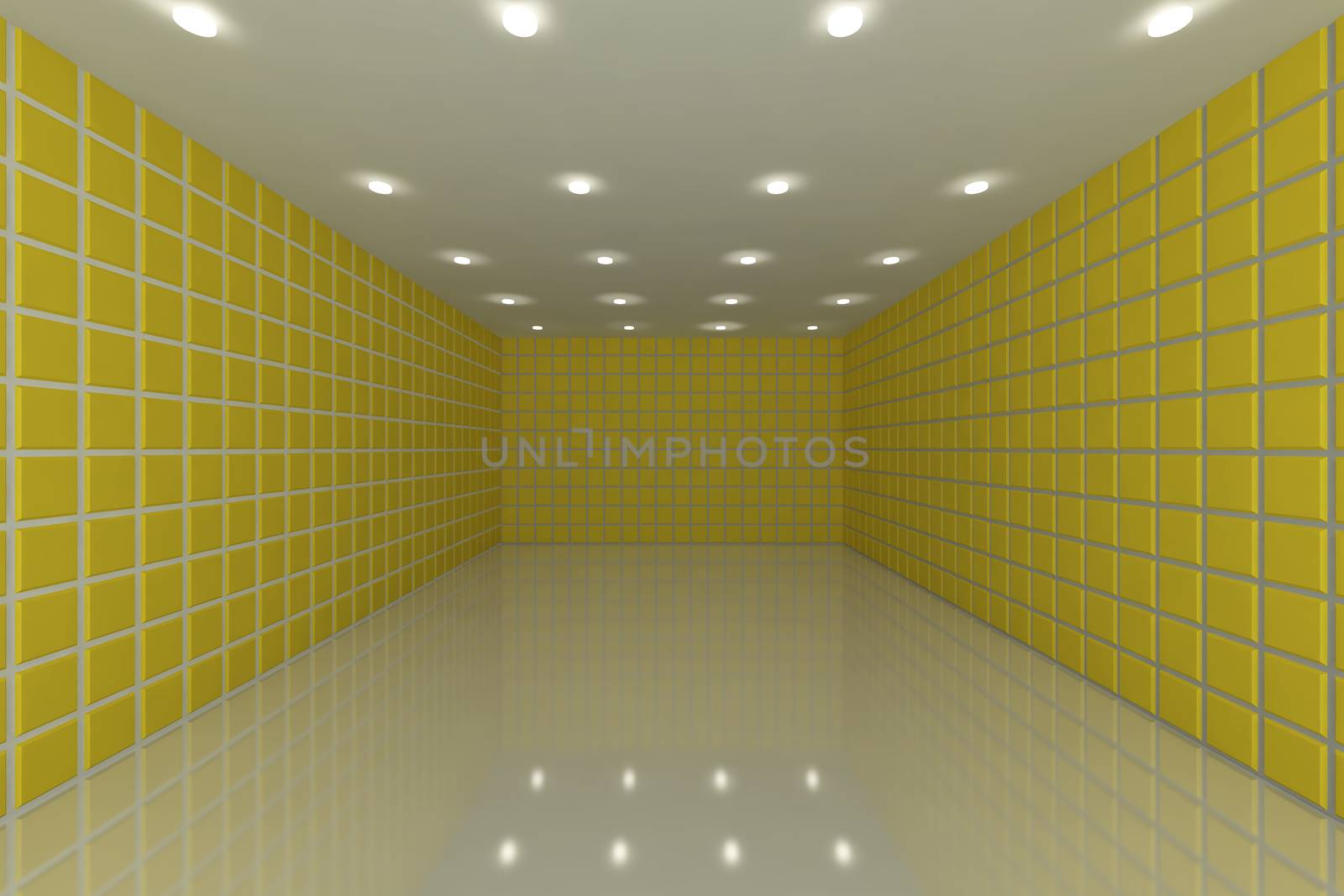yellow tile wall by sumetho