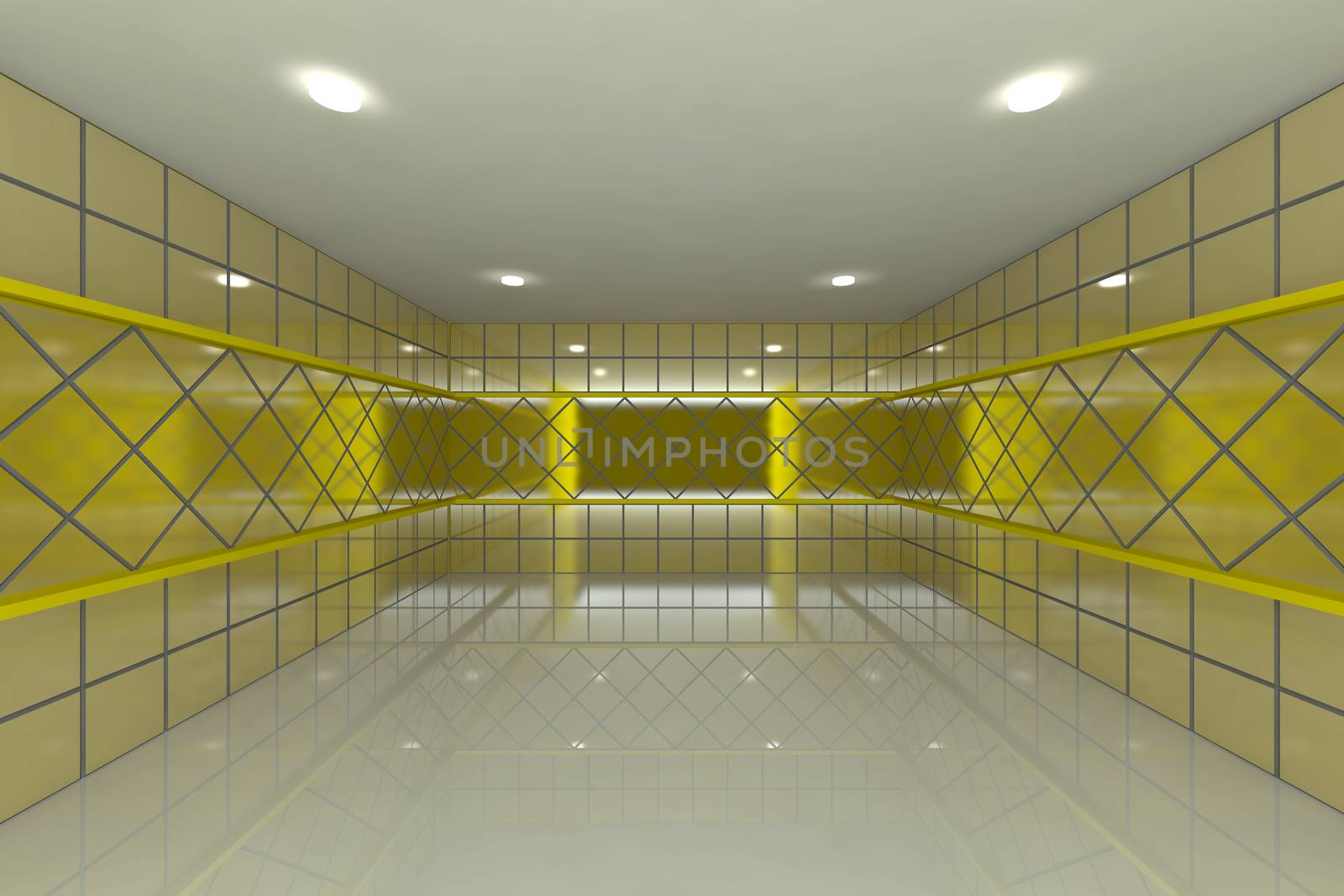 yellow tile wall design by sumetho