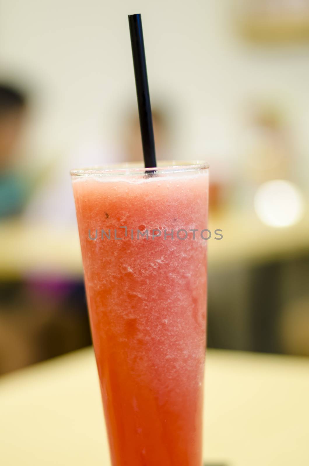 Fresh Water Melon Shake in restaurant