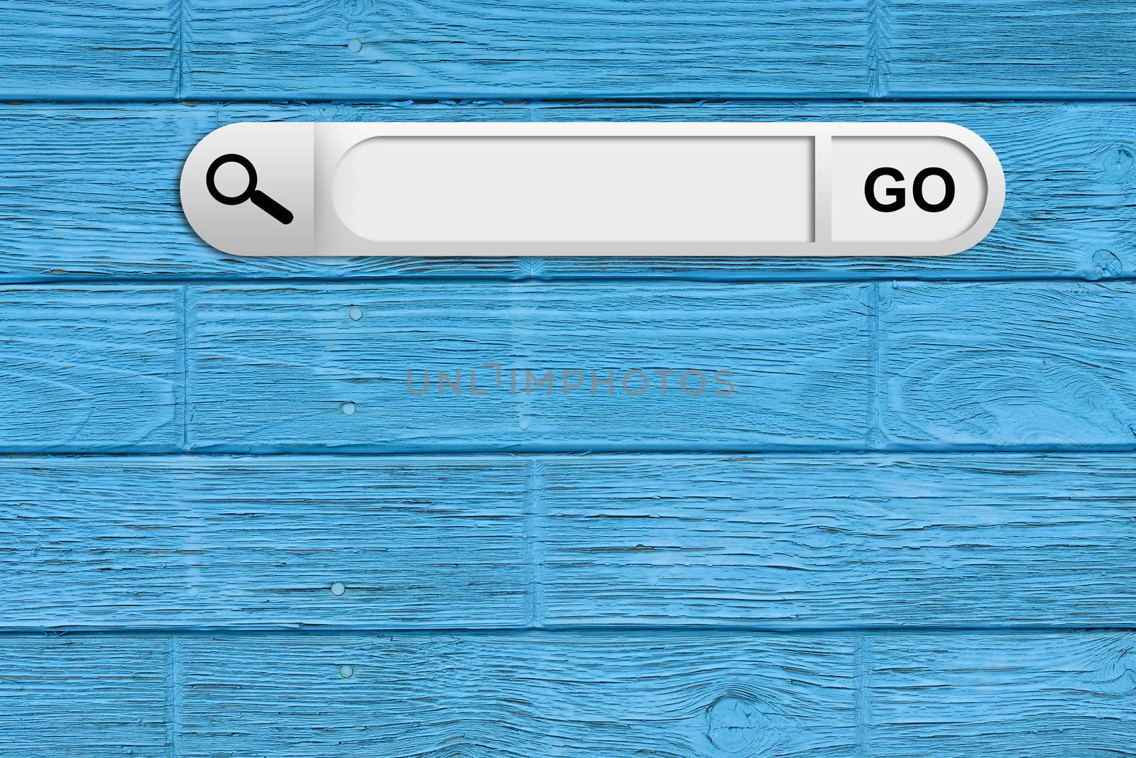 Search bar in browser. Aged wooden painted surface on background