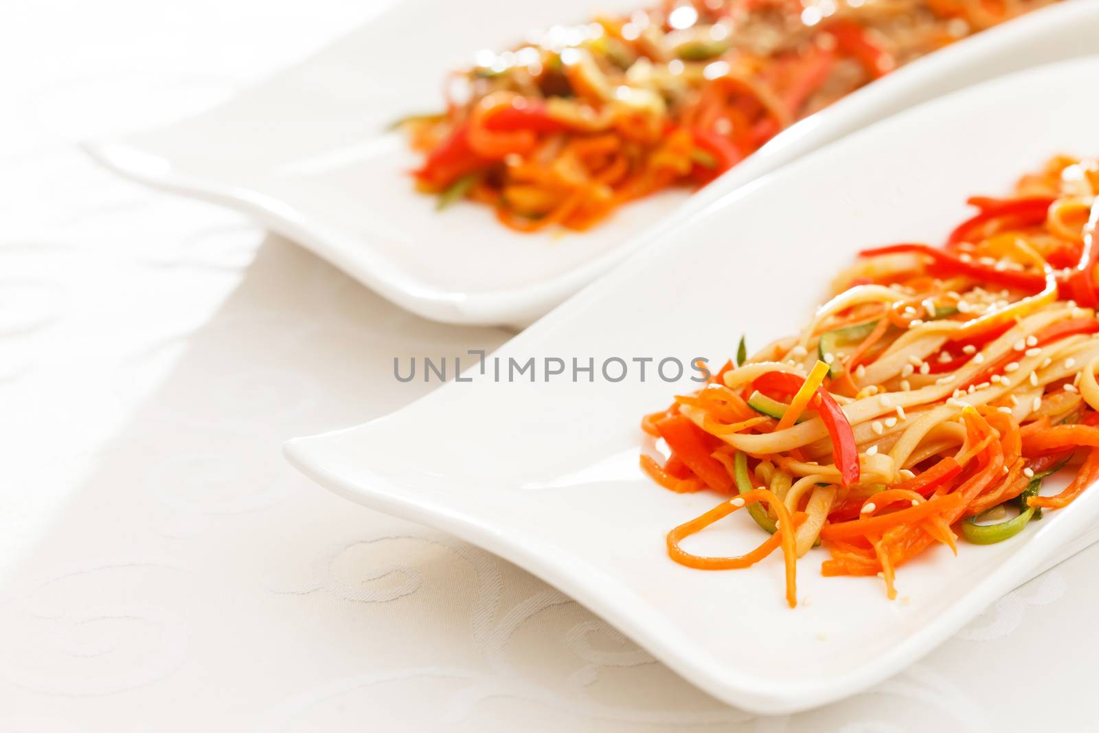 noodle with vegetables by shebeko