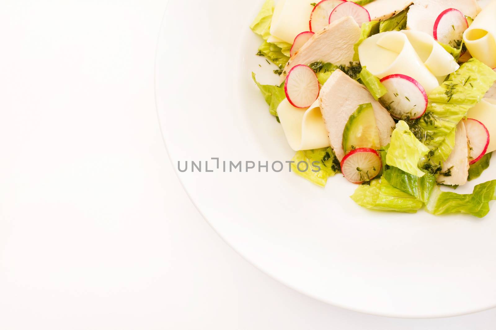 salad with radish and cheese by shebeko