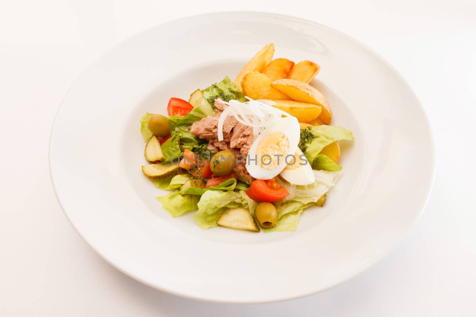 fresh salad with potatoes by shebeko