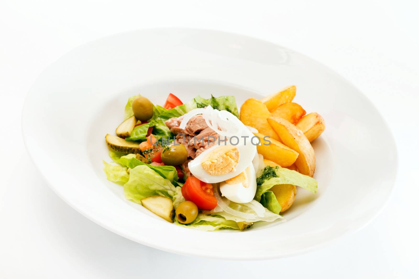 fresh salad with potatoes by shebeko