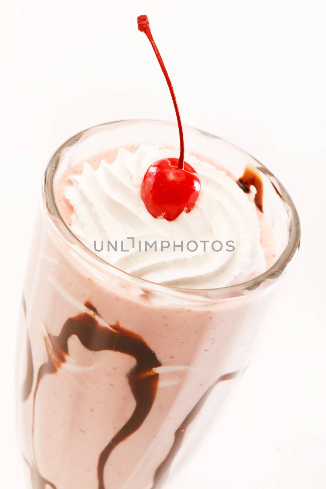 chocolate cocktail with cherry