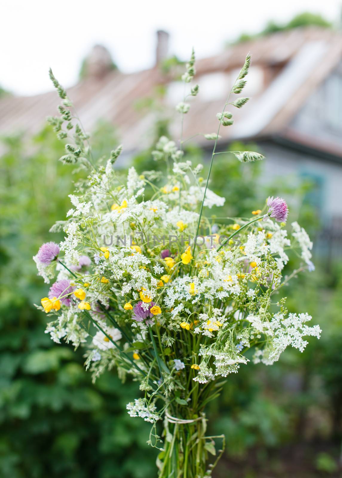 bouquet of bright wildflowers
